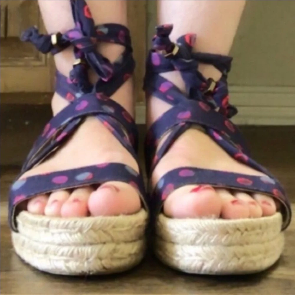 Authentic Marc by Marc Jacobs designer espadrilles sandals sz 10 free tote bag